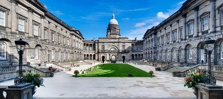 Landscape photograph showing the Old College Quad