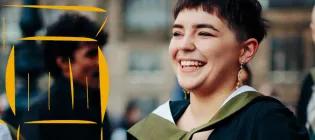 A graduate in Bristo Square