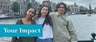 Three students in Amsterdam