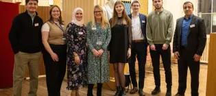 Education Beyond Borders scholarship students and team members celebrate the programme's first anniversary.