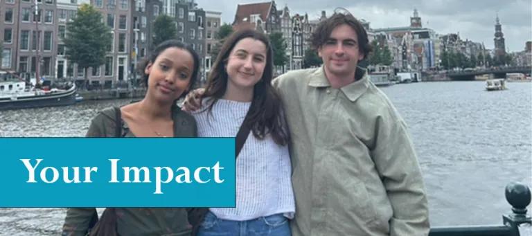 Three students in Amsterdam