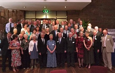 Graduates and partners in the South Hall Complex at Pollock Halls of Residence
