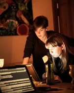 Beth and Annie working on the first issue