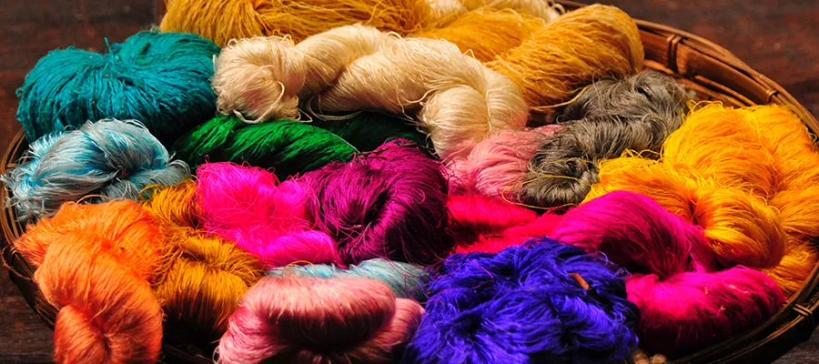 Colourful bundles of thread