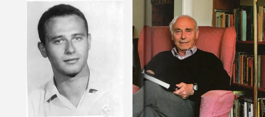 Gabor Ronay: (left) as a student, (right) in recent times.