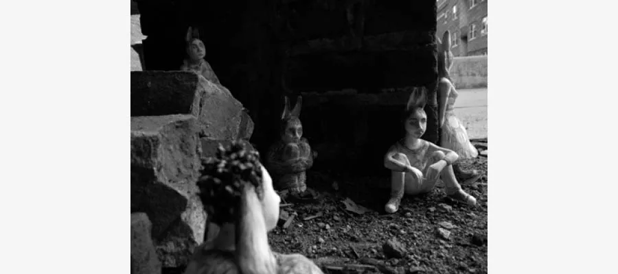 Peter painted sitting with his friends 2012