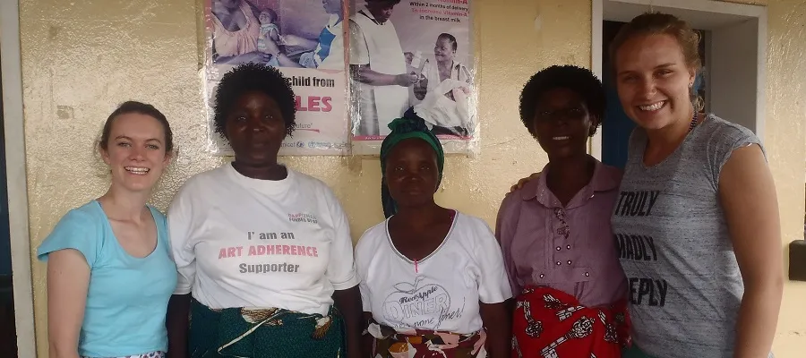 Jossie Amer and colleagues during her elective in Tanzania