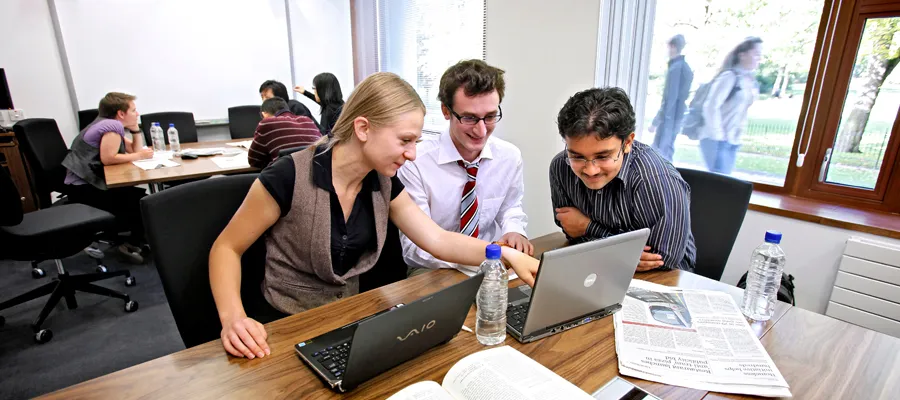 Students working together