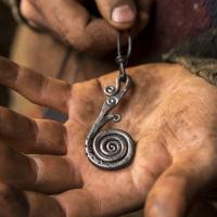 Wicks Forge spiral pendant