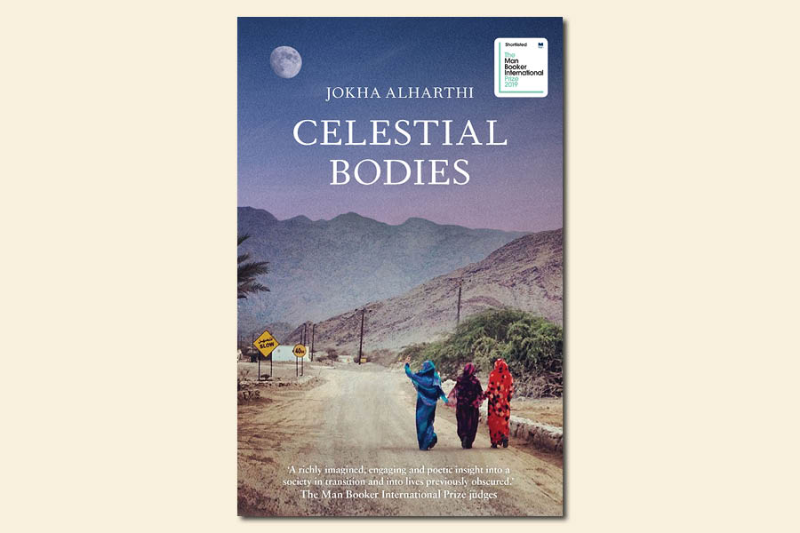 Front cover of the book Celestial Bodies by Jokha Alharthi, translated by Marilyn Booth