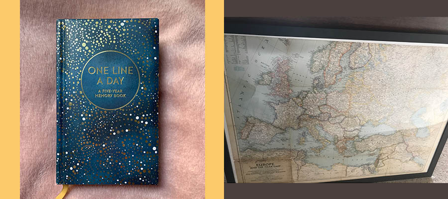 Journal and map of Europe 